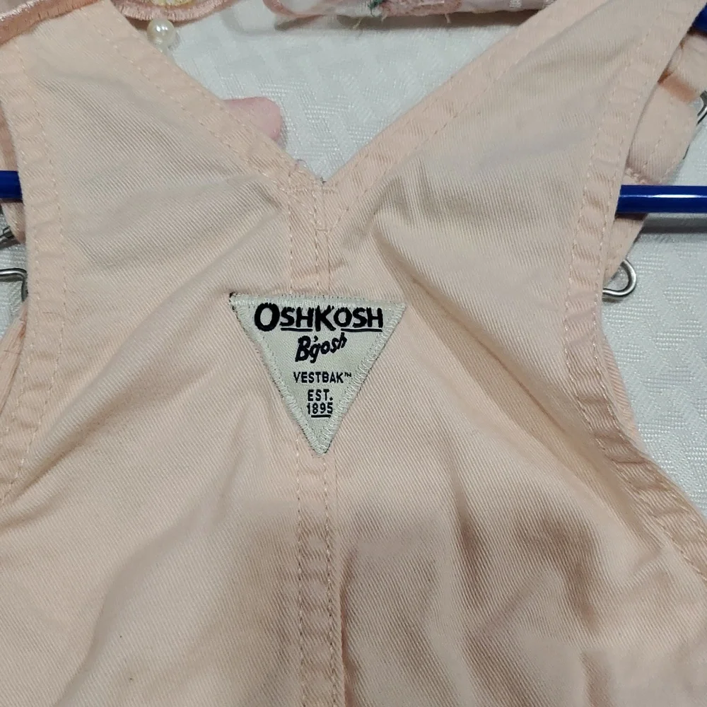 Vtg OshKosh B'gosh Peach pink white Vestbak Dress